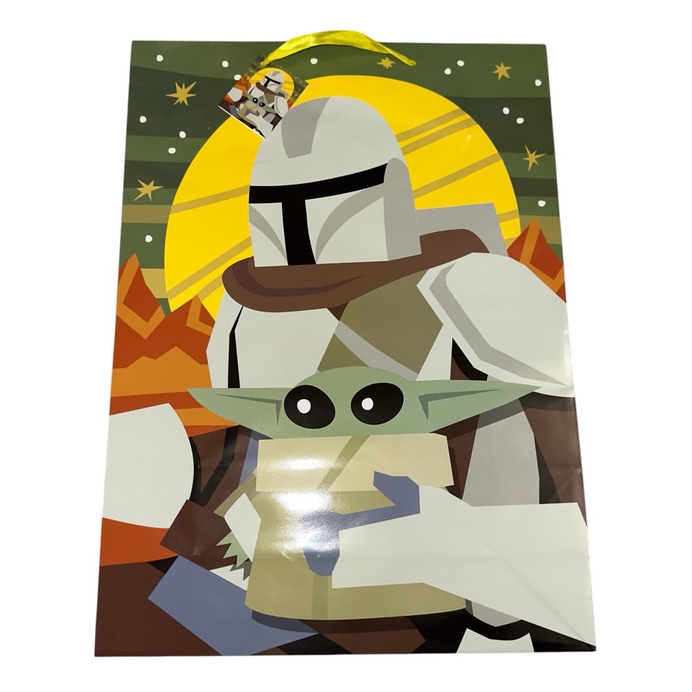 Baby Yoda And The Mandalorian Star Wars Gift Bag 18x13”